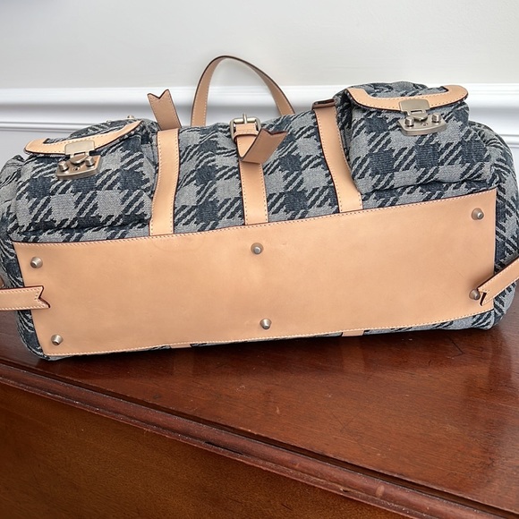 GAETANO NAVARRA LINEA TATIJEANS JACQUARD JEANS AND NATUAL CALF LEATHER BAG - Picture 10 of 15